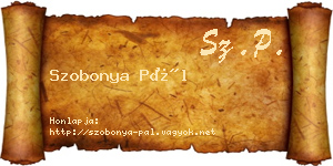 Szobonya Pál névjegykártya